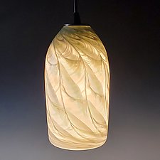 Optic Cylinder Pendant by Mark Rosenbaum (Art Glass Pendant Lamp)