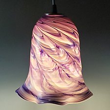 Optic Ruffle Pendant by Mark Rosenbaum (Art Glass Pendant Lamp)