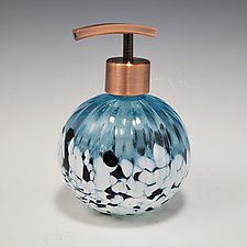 Round Soap Dispenser by Mark Rosenbaum (Art Glass Bottle)