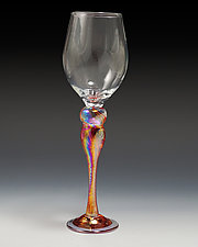 Wine Glass by Mark Rosenbaum (Art Glass Drinkware)