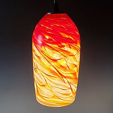 Optic Cylinder Pendant by Mark Rosenbaum (Art Glass Pendant Lamp)