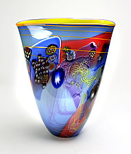 Golden Morning Colorfield Vessels by Wes Hunting (Art Glass Vessel)