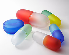 Happy Pills by Tommie Rush (Art Glass Sculpture)