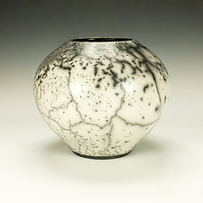 Round Naked Raku Pottery by Lance Timco (Ceramic Jar)