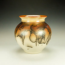 Horsehair Raku Vessel No. 1 by Lance Timco (Ceramic Vessel)