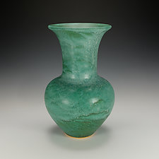 Green Satin Pottery Vase by Lance Timco (Ceramic Vase)