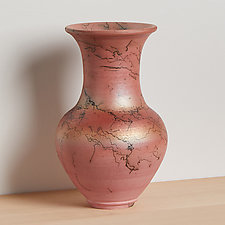 Horsehair Raku Vessel 9 by Lance Timco (Ceramic Vessel)