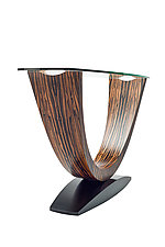 Crescent Console Table by Enrico Konig (Wood Console Table)