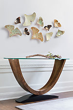 Crescent Console Table by Enrico Konig (Wood Console Table)
