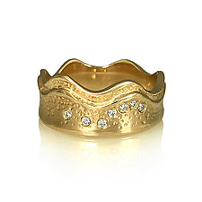 Shoreline Ring by Keiko Mita (Diamond & Gold Ring)