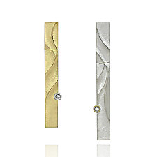 Asymmetrical Earrings by Keiko Mita (Gold, Silver, Palladium &Stone Earrings)
