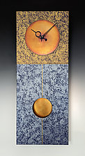 Jane Pendulum Clock in Blue by Leonie Lacouette (Wood Clock)
