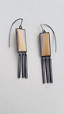 Carved Mookaite Jasper Earrings by Heather Guidero (Silver & Stone Earrings)