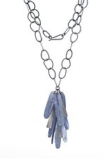 Carved Kyanite Cluster Necklace by Heather Guidero (Silver & Stone Necklace)