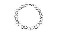 Organic Ovals Link Necklace by Heather Guidero (Silver Necklace)