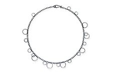 Circle Bunches 2 Necklace by Heather Guidero (Silver & Stone Necklace)