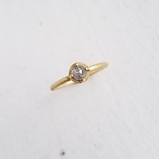 Prong Set Rosecut Gray Diamond Ring by Heather Guidero (Gold & Stone Ring, Size 6.5)
