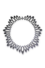 Open Ellipse Eclipse Link Necklace by Heather Guidero (Silver Necklace)