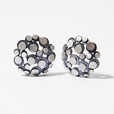 Eclipse Cell Earrings by Heather Guidero (Silver Earrings)