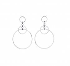 Medium Circle Bunches Earrings by Heather Guidero (Silver Earrings)