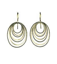 Small Ripple Earrings by Heather Guidero (Gold & Silver Earrings)