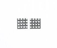 4x4 Square Eclipse Grid Earrings by Heather Guidero (Silver Earrings)