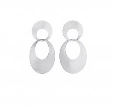 Large Interlocking Circle Earrings by Heather Guidero (Silver Earrings)