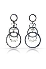 Small Circle Bunches Earrings by Heather Guidero (Silver & Stone Earrings)
