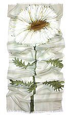 Japanese Chrysanthemum Wool Cashmere Scarf by Yuh Okano (Wool Scarf)