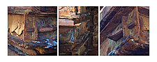 Triptych of Sumberged Pallets 1 by Steven Keller (Color Photograph)