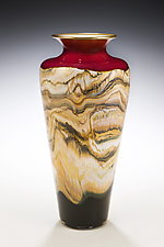 Strata Traditional Urn by Danielle Blade and Stephen Gartner (Art Glass Vase)