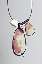 Blush Neckpiece by Deborrah Daher (Silver, Stone & Enamel Necklace)