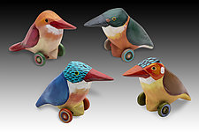 Kingfisher Collection by Dona Dalton (Wood Sculpture)