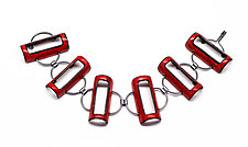 Red Enamel Linked Bracelet by Kathleen Lamberti (Silver & Enamel Bracelet)