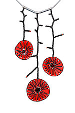 Poppy Pendant by Kathleen Lamberti (Multi Media Necklace)