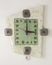 Call Your Mom Clock by Nina Cambron (Art Glass Clock)