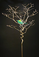 Organic with Bird 53 by Charles McBride White (Metal Sculpture)