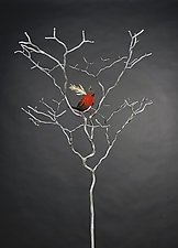 Organic with Bird 57 by Charles McBride White (Metal Sculpture)