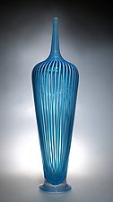 Copper Blue Parabola by David Patchen (Art Glass Vessel)