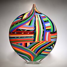 Bauhaus Ellipse by David Patchen (Art Glass Sculpture)