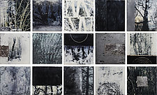 Tree Tile Series by Graceann Warn (Mixed-Media Wall Hanging)