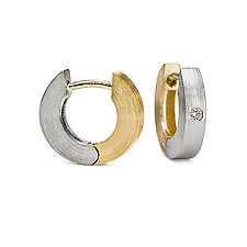 Everyday Hoops by Catherine Iskiw (Gold, Palladium & Stone Earrings)