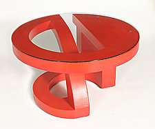 Red Coffee Table by John Wilbar (Wood Coffee Table)