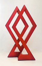 Red Diamond by John Wilbar (Wood Sculpture)