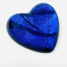 Blue Heart by Sarinda Jones (Art Glass Paperweight)