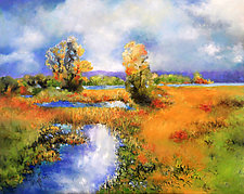 Fall in the Marsh by Judy Hawkins (Oil Painting)