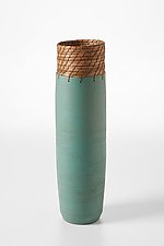 Blue Tone Cylinder Vessels by Hannie Goldgewicht (Ceramic Vessel)