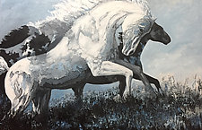 Ghost Pony Rising by Ritch Gaiti (Oil Painting)