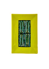 Lime Green Tray by Alice Benvie Gebhart (Art Glass Tray)