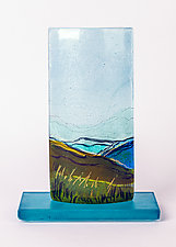 Mountain Vista by Alice Benvie Gebhart (Art Glass Sculpture)